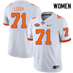 Women's Tristan Leigh White Clemson Tigers #71 Official College Football Jersey 394933-891