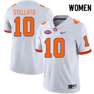 Women's Troy Stellato White Clemson Tigers #10 University College Football Jersey 964994-864