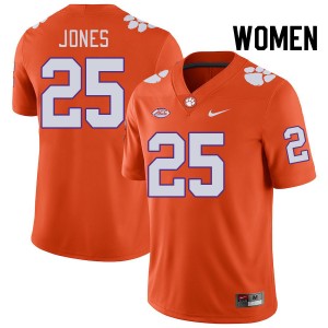 Women's Ricardo Jones Orange Clemson Tigers #25 2024 College Football Jersey 478369-598
