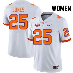 Women's Ricardo Jones White Clemson Tigers #25 2024 College Football Jersey 354239-285