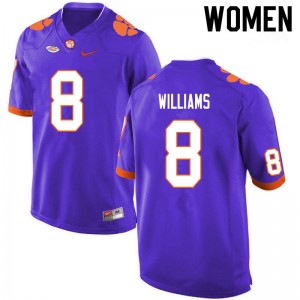 Women's Tre Williams Purple Clemson Tigers #8 Game College Football Jersey 824828-631
