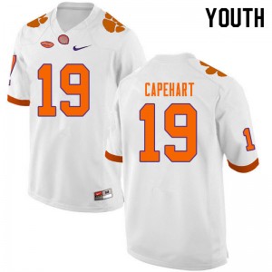 Youth DeMonte Capehart White Clemson Tigers #19 High School College Football Jersey 779969-123