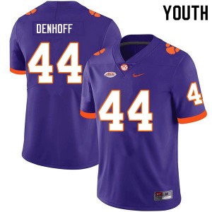 Youth Cade Denhoff Purple Clemson Tigers #44 University College Football Jersey 974224-905