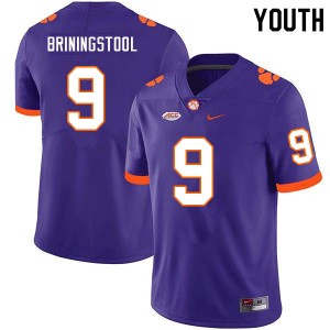 Youth Jake Briningstool Purple Clemson Tigers #9 Embroidery College Football Jersey 374828-242