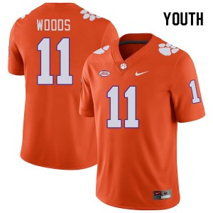 Youth Peter Woods Orange Clemson Tigers #11 Game College Football Jersey 825160-801