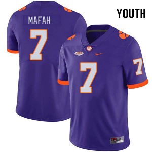 Youth Phil Mafah Purple Clemson Tigers #7 University College Football Jersey 796350-807