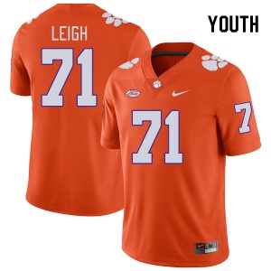 Youth Tristan Leigh Orange Clemson Tigers #71 NCAA College Football Jersey 119020-273