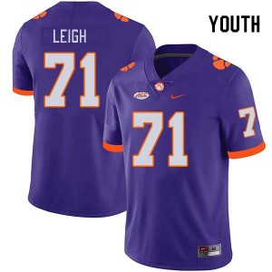 Youth Tristan Leigh Purple Clemson Tigers #71 Game College Football Jersey 911847-916