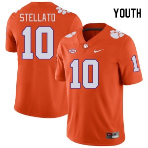 Youth Troy Stellato Orange Clemson Tigers #10 Replica College Football Jersey 186887-927