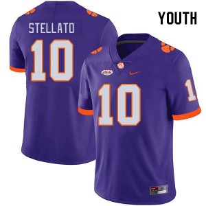 Youth Troy Stellato Purple Clemson Tigers #10 Stitched College Football Jersey 439715-177