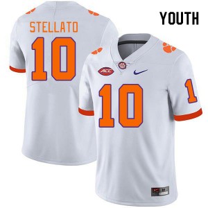 Youth Troy Stellato White Clemson Tigers #10 Limited College Football Jersey 156438-936