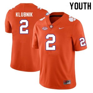 Youth Cade Klubnik Orange Clemson Tigers #2 Stitched College Football Jersey 311569-290