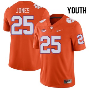 Youth Ricardo Jones Orange Clemson Tigers #25 Stitched College Football Jersey 695668-559