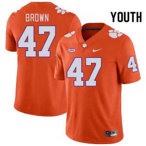 Youth Sammy Brown Orange Clemson Tigers #47 Player College Football Jersey 778265-142