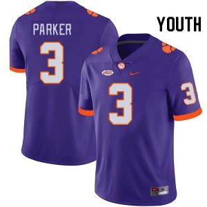 Youth T.J. Parker Purple Clemson Tigers #3 Alumni College Football Jersey 760626-142