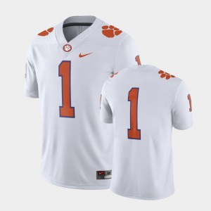 Men's White Clemson Tigers #1 Football Game Jersey 703081-700