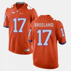 Men's Bashaud Breeland Orange Clemson Tigers #17 College Football Jersey 926765-130