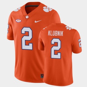 Men's Cade Klubnik Orange Clemson Tigers #2 Game Jersey 364614-753