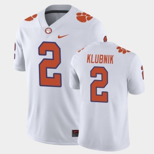 Men's Cade Klubnik White Clemson Tigers #2 Game Jersey 680481-615