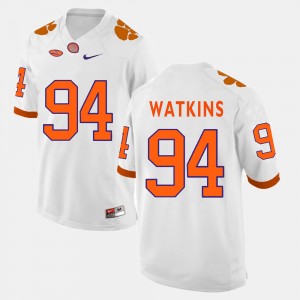 Men's Carlos Watkins White Clemson Tigers #94 College Football Jersey 294679-708