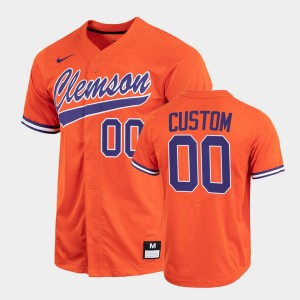 Men's Custom Orange Clemson Tigers #00 2022 Full-Button College Baseball Jersey 888816-531