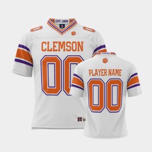 Men's Custom White Clemson Tigers #00 NIL Pick-A-Player Football College Football Jersey 560090-103