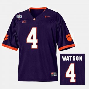 Men's Deshaun Watson Purple Clemson Tigers #4 College Football Jersey 902186-225