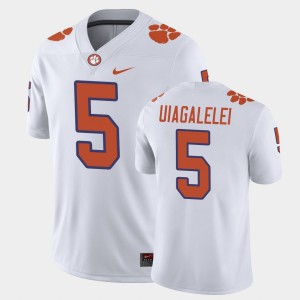 Men's DJ Uiagalelei White Clemson Tigers #5 Game Jersey 422321-117