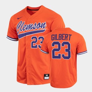 Men's Geoffrey Gilbert Orange Clemson Tigers #23 2022 Full-Button College Baseball Jersey 513703-199
