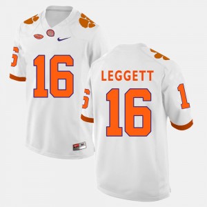 Men's Jordan Leggett White Clemson Tigers #16 College Football Jersey 253926-772