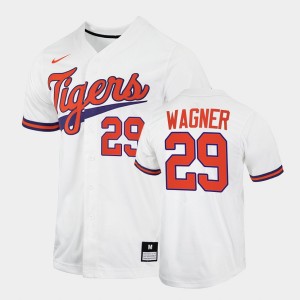 Men's Max Wagner White Clemson Tigers #29 2022 College Baseball Jersey 516542-382