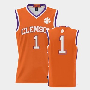 Men's Orange Clemson Tigers #1 ProSphere Basketball College Basketball Jersey 734312-748