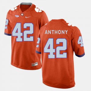 Men's Stephone Anthony Orange Clemson Tigers #42 College Football Jersey 991530-844
