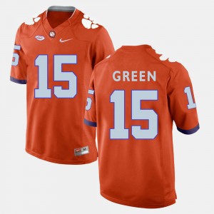 Men's T.J. Green Orange Clemson Tigers #15 College Football Jersey 114996-393