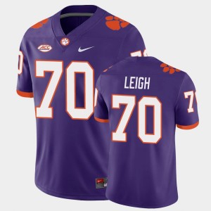 Men's Tristan Leigh Purple Clemson Tigers #70 Game Jersey 729502-210