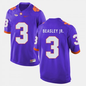 Men's Vic Beasley Jr. Purple Clemson Tigers #3 College Football Jersey 754153-748