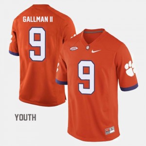 Youth Wayne Gallman II Orange Clemson Tigers #9 College Football Jersey 931589-782