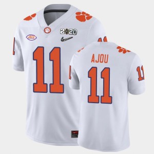 Men's Ajou Ajou White Clemson Tigers #11 2020 Playoff Game College Football Jersey 358454-897