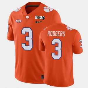 Men's Amari Rodgers Orange Clemson Tigers #3 2020 Playoff Game College Football Jersey 140370-620