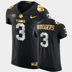 Men's Amari Rodgers Black Clemson Tigers #3 2020-21 Authentic Golden Edition Jersey 403787-961