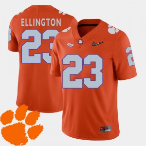 Men's Andre Ellington Orange Clemson Tigers #23 2018 ACC College Football Jersey 187366-185