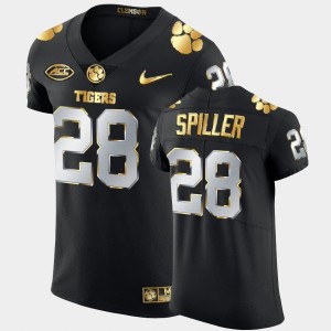 Men's C.J. Spiller Black Clemson Tigers #28 2020-21 Authentic Golden Edition Jersey 158299-913