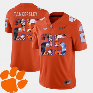 Men's Cordrea Tankersley Orange Clemson Tigers #25 Football Pictorial Fashion Jersey 744908-973