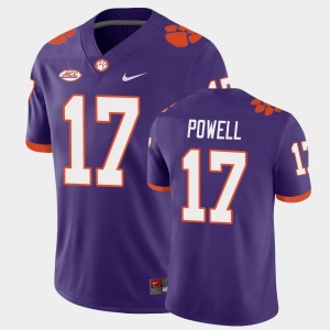 Men's Cornell Powell Purple Clemson Tigers #17 Playoff Game College Football Jersey 496890-801