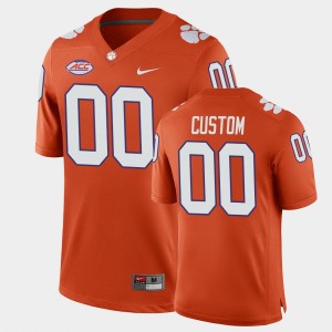 Men's Custom Orange Clemson Tigers #00 Home Game College Football Jersey 297080-158