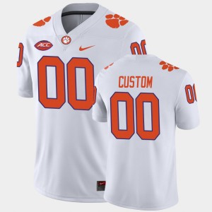 Men's Custom White Clemson Tigers #00 Away Game College Football Jersey 308895-505