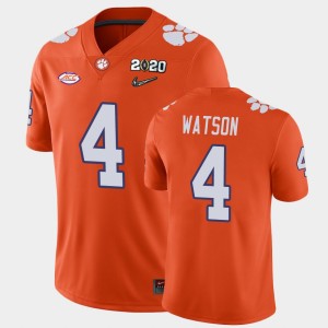 Men's Deshaun Watson Orange Clemson Tigers #4 2020 Playoff Game College Football Jersey 200518-276
