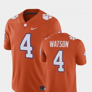 Men's Deshaun Watson Orange Clemson Tigers #4 Player Alumni Football Game Jersey 324309-434