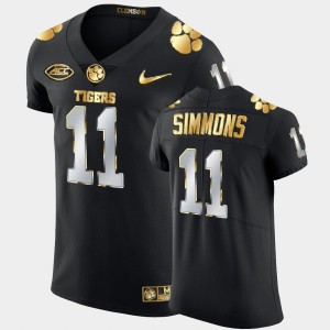 Men's Isaiah Simmons Black Clemson Tigers #11 2020-21 Authentic Golden Edition Jersey 790280-670