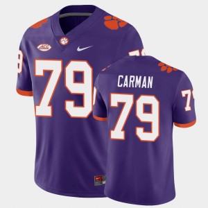Men's Jackson Carman Purple Clemson Tigers #79 Playoff Game College Football Jersey 780649-399